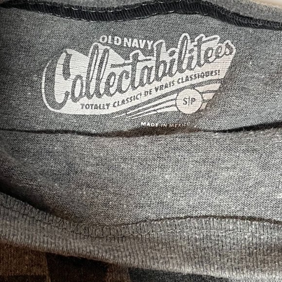 Old Navy Womens Short Sleeve Tee Shirt "Mario" Graphic sz S/P Gray New wo Tags - Picture 3 of 3